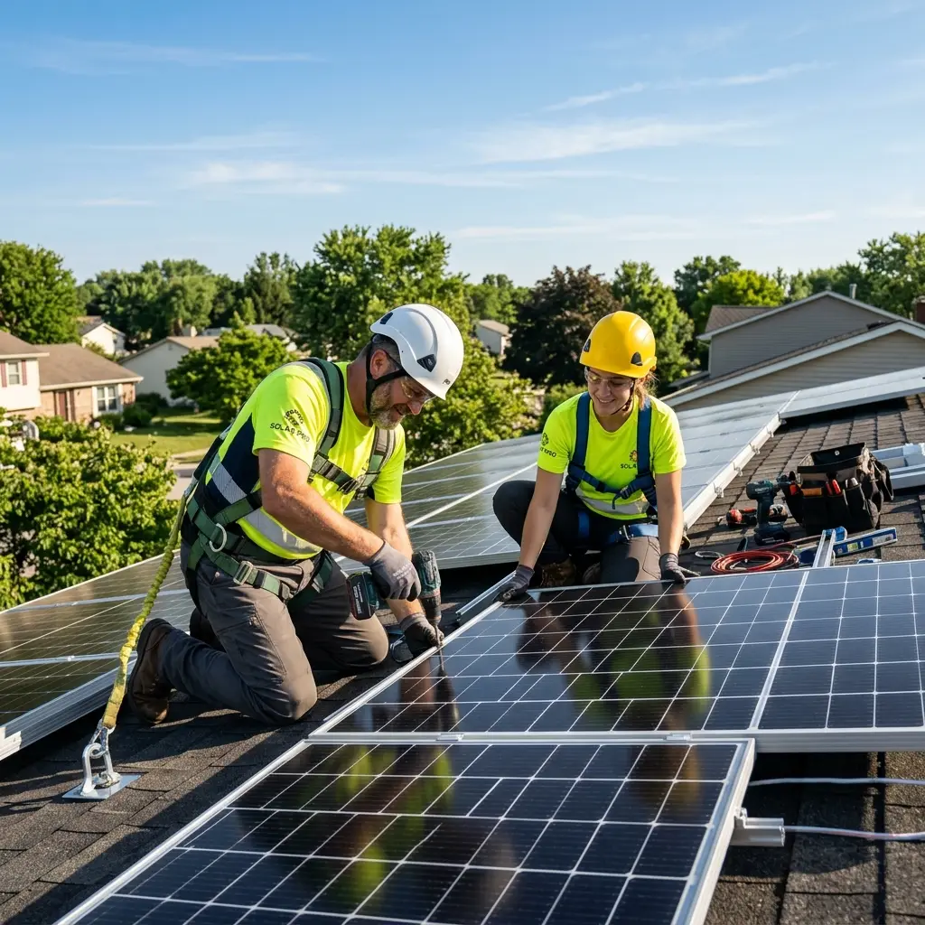 Installers on Roof